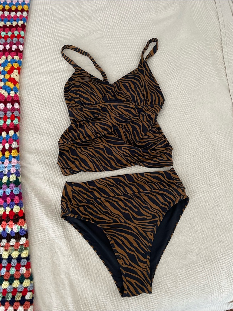 Knix Tankini Zebra Striped Set